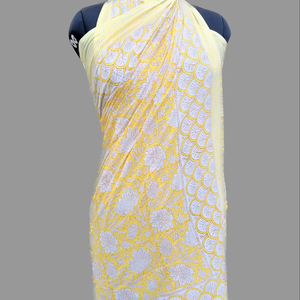 Handmade 100% Pure Cotton Strapless Plus Size Eco-Friendly <b>Sarong</b> Floral Printed Block Print Beach Wrap Summer Fashion Bikini - Product Image 2