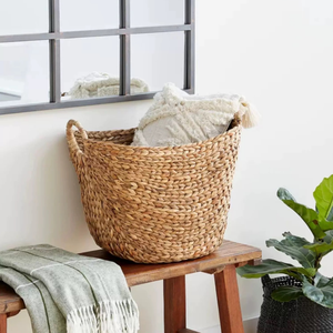 High Quality Water Hyacinth <b>Basket</b> for <b>Bathroom</b> Kitchen Storage Organizing Decorative Eco-friendly Home & Garden Products - Product Image 2