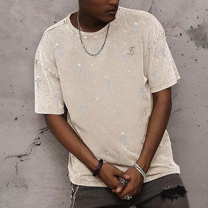 Camisetas de Hombre con Pedrería de Nuevo Diseño para Uso en Exteriores, Camisetas de Hombre con Pedrería de Moda al por Mayor - Product Image 4
