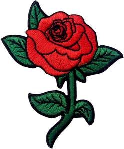 Patch brodé de fleurs de rose de haute qualité, thermocollant, pour chapeaux, sacs, vestes, casquettes, DIY, mode - Product Image 2