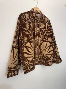 Artisan <b>Velvet</b> Suzani <b>Jacket</b> for <b>Women</b> Luxury Handmade Embroidered Floral Woven Eco-Friendly Lightweight Boho Outerwear - Product Image 3