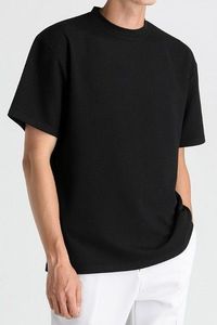 T-shirts pour hommes à manches courtes, col rond, coupe ajustée, tendance, confortables, faible MOQ en stock, t-shirts unis de haute qualité - Product Image 5