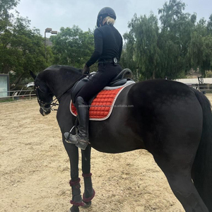 Vente en gros de tapis de selle de dressage en coton | Équipement équestre rembourré doux avec maille de refroidissement | Fournisseur d'équipement d'équitation OEM - Product Image 6