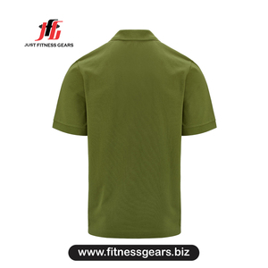 เสื้อโปโลแขนสั้นสีพื้นสำหรับผู้ชาย แห้งเร็ว ผ้าถัก ทรงลำลอง - Product Image 3