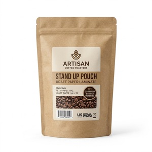 Bolsas de Empaque para Café con Fondo Cuadrado Personalizadas, Grado Alimenticio, para Nueces y Granos, con Cierre Superior y Serigrafía - Product Image 2