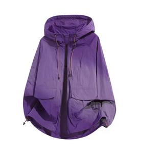 Veste à capuche unisexe coupe-vent, coupe classique, en molleton bouclette, séchage rapide, avec poches, color block, pour l'hiver, style décontracté - Product Image 2