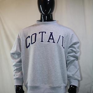 Sudadera COTA con cuello simulado, 450 GSM, nombre personalizado, bordado en aplique, corte holgado, 100% algodón, felpa francesa. - Product Image 1