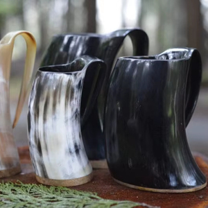 Tasses en corne artisanales en gros, design élégant, écologiques, réutilisables, grande capacité, pour café, idéales pour les fêtes, à boire directement - Product Image 1