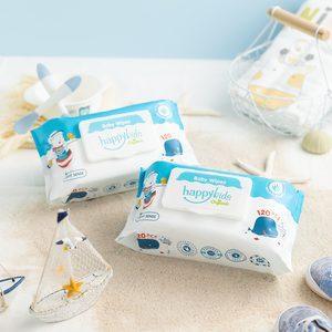 120 lingettes non tissées sans alcool 15x20cm Happy Kids pour bébés, fabriquées au Vietnam - Product Image 3