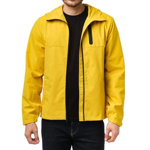 Veste coupe-vent imperméable respirante à capuche en toile softshell avec logo frontal pour l'hiver - Product Image 1