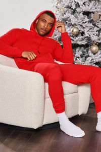 ชุดวอร์มแบบ unisex รุ่นลำลอง ผ้าฝ้าย 100% หนานุ่ม ระบายอากาศได้ดี แห้งเร็ว เอวยางยืด ความยาวเต็มตัว 2 ชิ้น สำหรับฤดูหนาว ปี 2026 - Product Image 4