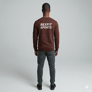 Sudadera de Algodón 100% para Hombre, con Estampado Personalizado, Cuello Redondo, Forro Polar Largo para Invierno, Diseño Térmico Sólido - Product Image 5