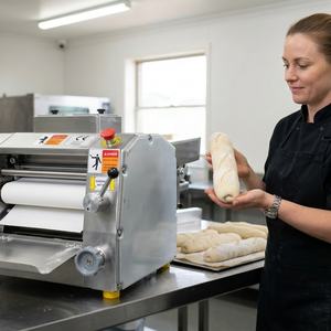 Loaf <b>Baking</b> Machine Electric Dough Moulder Tabletop Automatic 30g - 400g Toast French Dough Moulder Bakery Machine Supplier - Product Image 3