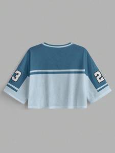 Maillot de sport court en maille pour femme, style football américain, T-shirt streetwear Y2K rétro, séchage rapide et respirant - Product Image 5