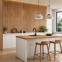 4 options de couleurs Panneau mural en WPC imitation bois Revêtement intérieur |   Panneau mural imperméable, résistant à l'humidité, ignifuge et durable