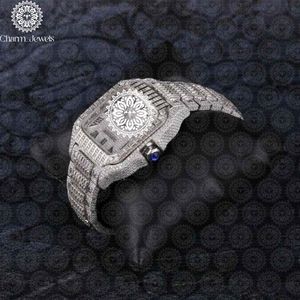 Reloj de Lujo para Hombre Charm Jewels, de Acero Inoxidable, 40 mm, Analógico, Mecánico, con Fecha, Esfera de Zafiro, Incrustaciones de Diamantes, Botón de Presión Oculto - Product Image 3