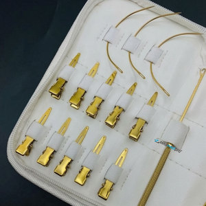 Pince à micro-perles professionnelle de haute qualité pour extensions de cheveux, plaquée or, logo personnalisé, acier inoxydable de qualité chirurgicale - Product Image 3