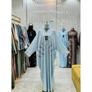 Best Selling New Butterfly <b>Abaya</b> with 3D Floral Embroidery and Embroidered Cuffs for Ladies Party Wear and Daily Wear Use - Product Image 3