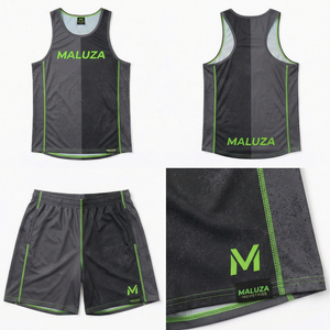Ropa Deportiva MALUZA Premium, Transpirable, Tallas Grandes, para Gimnasio y Baloncesto, Secado Rápido, Camiseta sin Mangas y Pantalones Cortos Deportivos con Diseño Personalizado para Equipos - Product Image 6