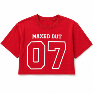Pure High Quality <b>Cotton</b> Crop Top women's shirt Custom Team Jersey Printed Short Sleeve Oversized Fit Graphic Tee Crew Neck - Product Image 3