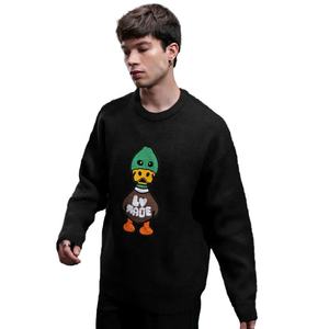 Pull de créateur personnalisé de grande qualité pour hommes, pull à manches longues, pull ample, vêtements d'entraînement à motif solide d'hiver avec impression numérique - Product Image 3