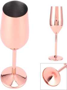 Copa de Vino de Acero Inoxidable Sostenible y Libre de Plomo Bold Blossom, Copa Borgoña de 301-400 ml, Moderna para Fiestas - Product Image 5