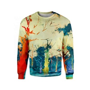 Sweat-shirt à col rond pour homme, imprimé géométrique, coupe classique, décontracté, tricoté, 100% polyester, impression par sublimation - Product Image 6