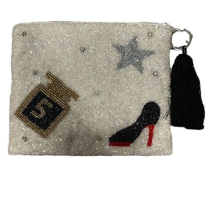 <b>Cuteness</b> Choice Embroidery CASH MONEY Beaded Multi Color Coin <b>Purse</b> With Trendy Handmade Statement Look - Product Image 2