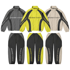 Techwear <b>Reflective</b> Panel Tracksuit Set Oversized Street Fashion Windbreaker <b>Jacket</b> and Jogger Pants Unisex Urban Activewear - Product Image 6