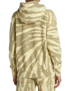 Custom Women Oversized Hoodie Yellow Tiger Tie Dye Cotton French Terry Pullover Sweatshirt <b>Button</b> Neck OEM Wholesale - Product Image 4