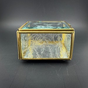 Hexagon Shape Glass Jewelry <b>Box</b> with Gold Brass Frame New Design Ring <b>Earring</b> Necklace Jewelry Storage <b>Box</b> Vanity <b>Box</b> - Product Image 4