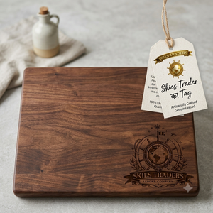 Planche à découper carrée en noyer de qualité supérieure avec coins en cuir et logo doré en relief, type bloc de boucher - Product Image 3