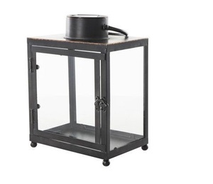 Modern Selling Eco-Friendly Metal & Glass Tapered Shape <b>Top</b> Candle Lantern With Matt Black Finished Lantern for Christmas - Product Image 4