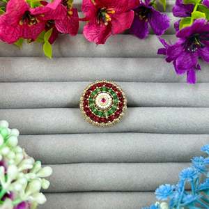 <b>Indian</b> Ethnic Swati Heritage Adjustable Ring-Casual Artificial <b>Jewellery</b> - Product Image 3
