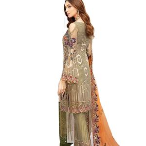 Traje de diseñador de alta calidad para mujer Shalwar Kameez para mujer 2023 algodón seda estilo indio-pakistaní todas las estaciones - Product Image 1