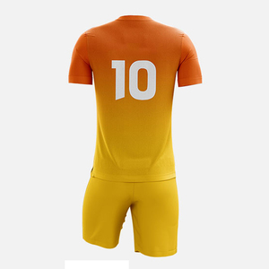 ชุดเสื้อและกางเกงฟุตบอลแบบสั่งทำพิเศษ ดีไซน์สวย พิมพ์ลายแบบซับลิเมชั่น น้ำหนักเบา ผลิตจากโพลีเอสเตอร์ 100% ป้องกันแบคทีเรีย แห้งเร็ว - Product Image 3