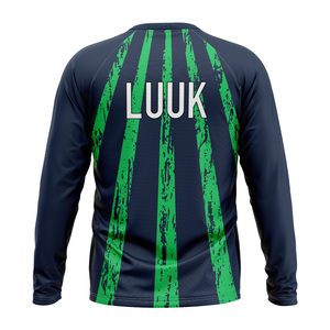 Haut de sport personnalisé à compression respirant à manches longues avec logo imprimé sur mesure, séchage rapide, 100 % polyester, design simple - Product Image 2