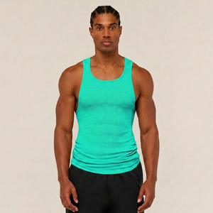 Camiseta sin mangas para hombre, de tela ligera y transpirable, para uso casual, fitness y recreación, camiseta de gimnasio transpirable para hombre - Product Image 6