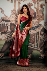 Drape <b>Yourself</b> in Elegance Make Every Moment Royal Indulge in Timeless Grace Saree Silk Nett Fabric Heavy Premium Soft Silk - Product Image 2