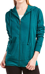 Sweat à capuche zippé pour femme, personnalisable avec logo, en molleton décontracté, vente en gros OEM - Product Image 6