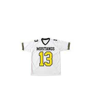 Camiseta de equipo de fútbol americano de malla personalizada para hombre al por mayor, tachuela y sarga bordada, transpirable, de secado rápido, servicio OEM de talla grande - Product Image 1