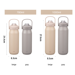 holms Vacuum <b>Flask</b> Active <b>Bottle</b> One-Touch Button Stainless Steel 780ml 1000ml EVA Handle Lock Outdoor Sports - Product Image 6