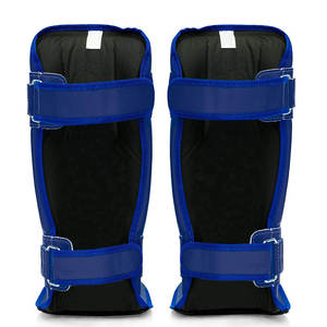 Protège-tibias en cuir de qualité supérieure pour MMA, Muay Thai, Kickboxing, avec cadre en EVA, design de logo personnalisé, légers et professionnels pour l'entraînement - Product Image 2