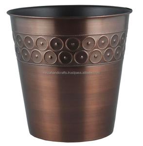 Maceta grande de Metal de lujo para jardín, macetas de hierro redondas para plantas, decorativas modernas para interior y exterior - Product Image 1