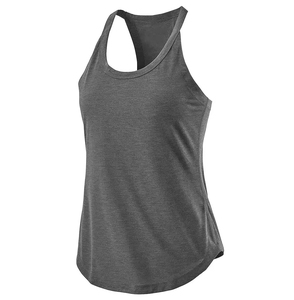 Camiseta sin Mangas Blanca para Mujer, Cuello Redondo, Transpirable, Tejida, Largo Regular, Color Sólido, Estilo Deportivo Casual - Product Image 5