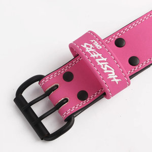 Ceinture de musculation en cuir de qualité supérieure, ceinture de force en cuir avec boucle à double ardillon pour la musculation - Product Image 6