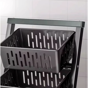 Étagère de rangement multifonctionnelle à double rangée OEM/ODM Vietnam pour cuisine, salle de bain, stockage de fruits et aliments - Product Image 2