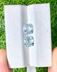 พลอยอะความารีนธรรมชาติทรงคุชชั่นสีน้ำเงิน สำหรับทำเครื่องประดับ - Product Image 6