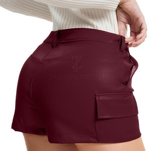 Jupe cargo en cuir style moderne, taille haute, coupe confortable, poches fonctionnelles, solution de fabrication sous marque privée - Product Image 5