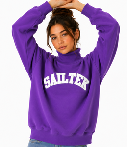 Pull à col roulé décontracté pour femme, écologique, respirant, léger, 100% coton, sweat-shirt oversize d'hiver, manches régulières - Product Image 4